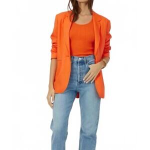 NEW GREY/VEN riley single breasted blazer in orange crush